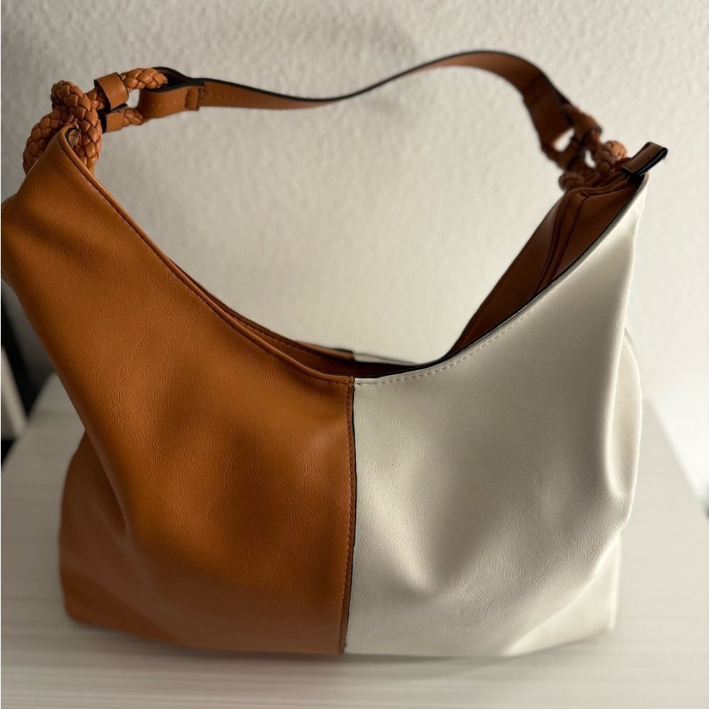 Alfani Tan and Cream Shoulder Bag